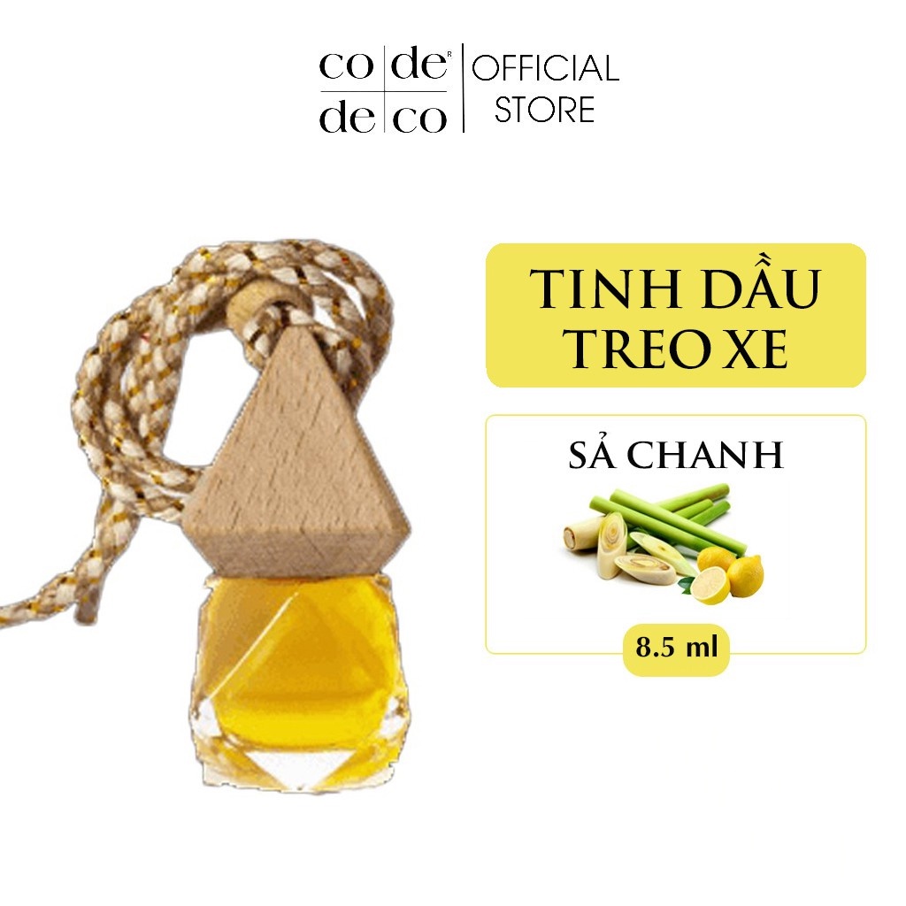 Tinh Dầu Treo Xe Ô Tô – Giúp Khử Mùi Bạc Hà , Sả Chanh , Quế , Chàm. ĐTLV