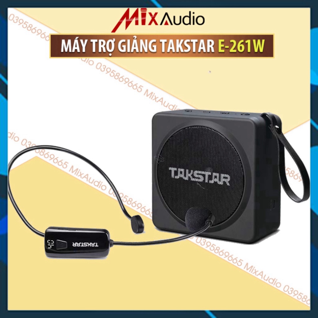 Máy Trợ Giảng Không Dây Takstar E261W Công Suất Lớn 25W, Trang Bị Mic Cầm Tay/Cài Đầu, Chính Hãng Cao Cấp Bảo Hành 1 Năm