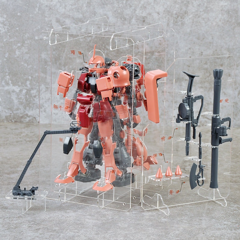 khung treo Gundam mica trong suốt cho MG Zaku II bandai | tunghondaGamer