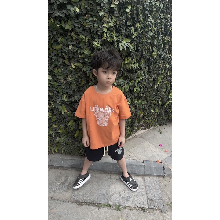 🔥SALE SỐC💯 Sét cotton hè cho bé  Chó LW Cam 2BKids