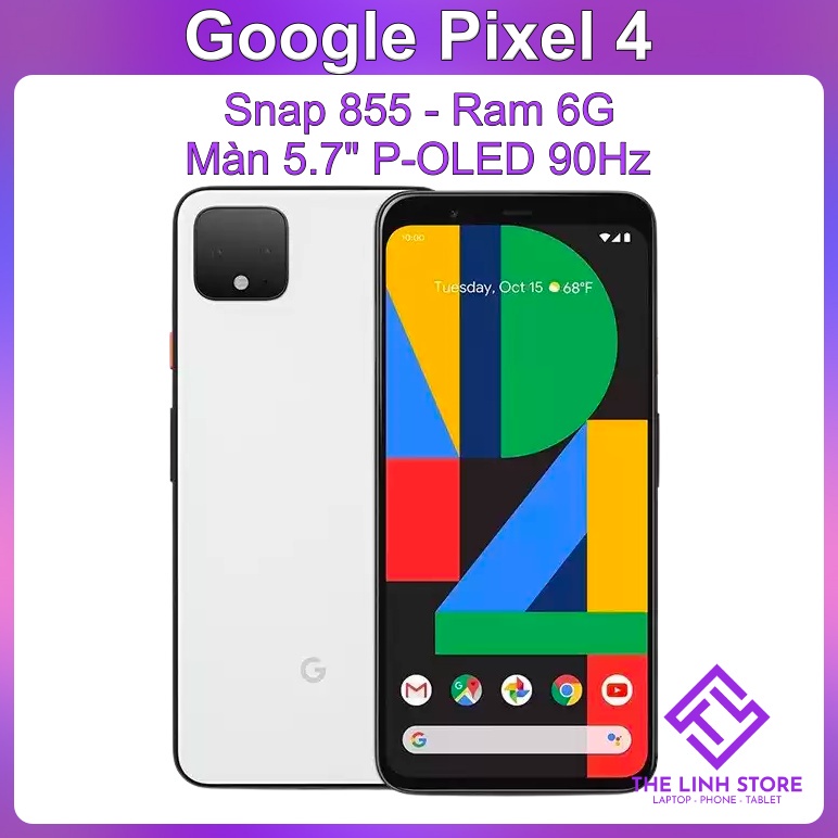 Điện thoại Google Pixel 4 màn OLED 90Hz - Snap 855 ram 6G 64G