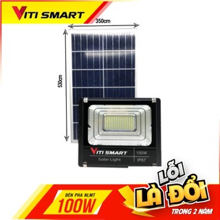 Đèn led năng lượng mặt trời 100W chiếu sáng sân vườn, Chính Hãng Tiết Kiệm Điện tuổi thọ 10 năm