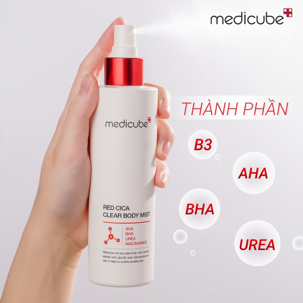 Xịt Giảm Mụn Body MEDICUBE Red Clear Cica Body Mist 200ml