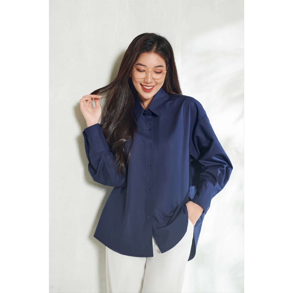 Áo sơ mi nữ dài tay dáng oversized nhiều màu_MAIIMER T25102OFT