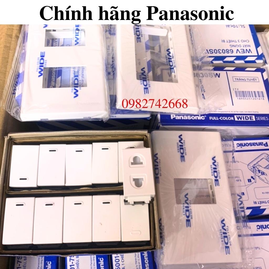 CHÍNH HÃNG PANASONIC- Loại hạt to công tắc, hạt đảo chiều, ổ cắm có màn che, , hạt đèn báo, mặt 123 Panasonic Wide, Đế