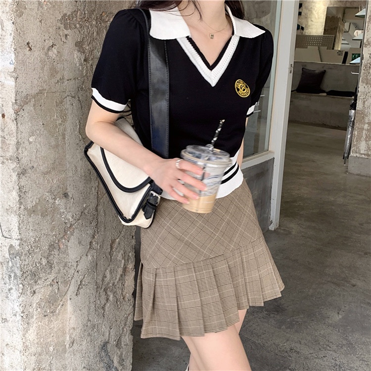 Áo polo Ngắn Tay In Họa Tiết Thời Trang Dành Cho Nữ