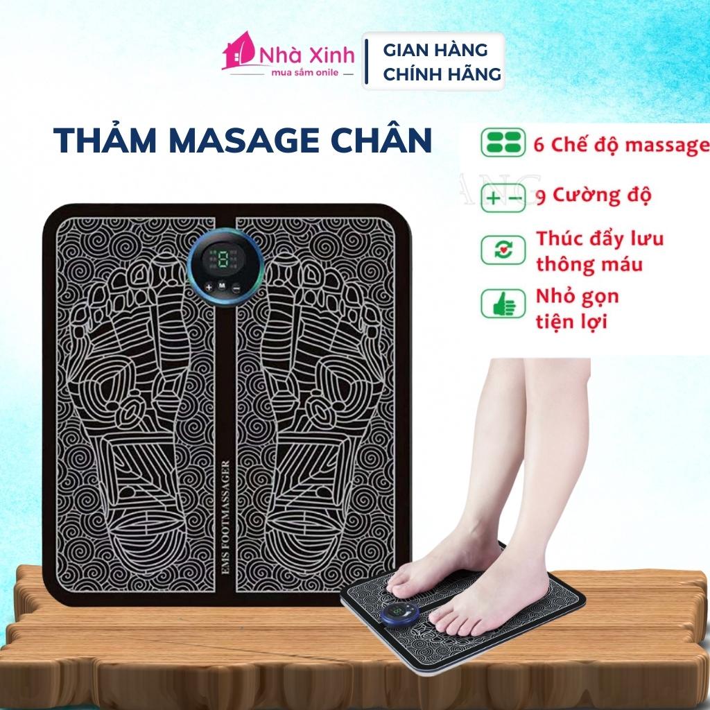 Thảm MASAGE chân bấm huyệt toàn thân, massage chân kèm 6 chế độ rung tùy chỉnh đả thông kinh mạch masage toàn thân