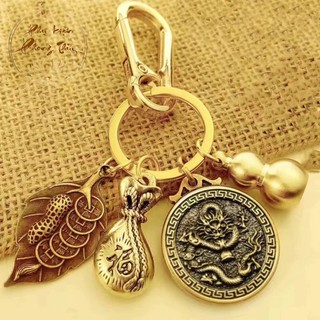 ☘☘☘ móc khóa 12 con giáp phong thủy bằng đồng thau ☘ xua đuổi tà khí ☘☘ may mắn ☘☘☘