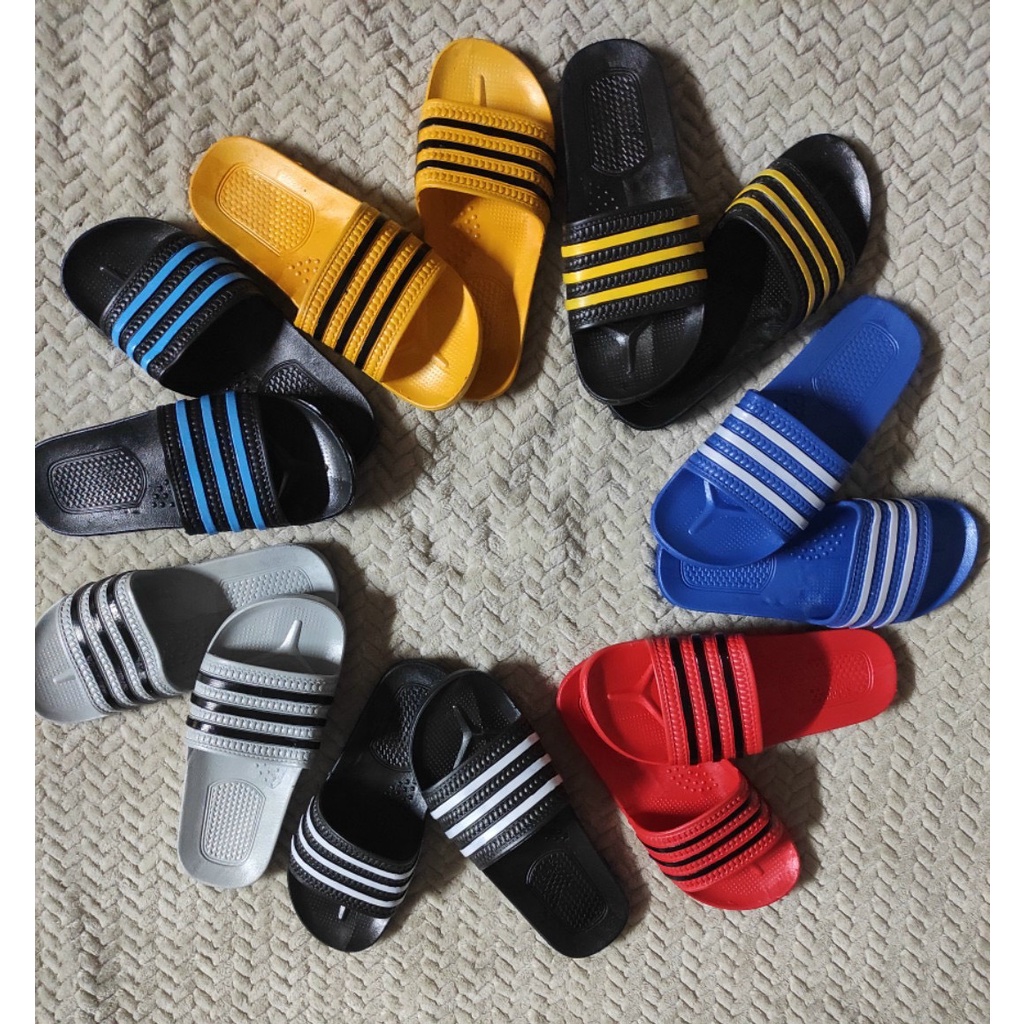 Dép Cao su Nam Nữ Đế Cao Siêu Êm Nhiều Màu Cá Tính Quai Ngang Ba Sọc Nhiều Màu Chất Lượng Cao CBMHOUSE