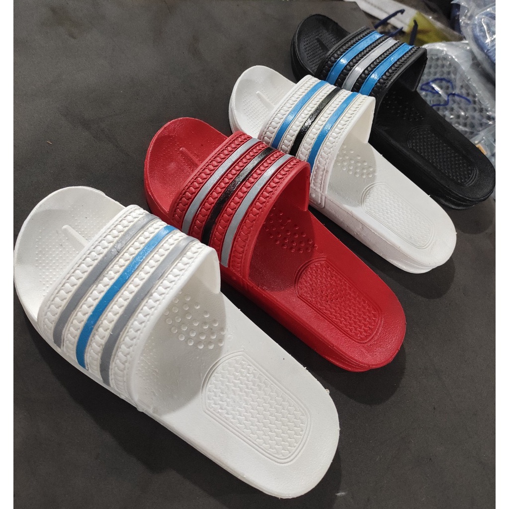 Dép Cao su Nam Nữ Đế Cao Siêu Êm Nhiều Màu Cá Tính Quai Ngang Ba Sọc Nhiều Màu Chất Lượng Cao CBMHOUSE