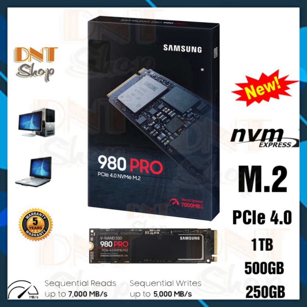 Ổ Cứng SSD Samsung 980 PRO PCIe Gen 4.0 x4 NVMe V-NAND M.2 2280 - Bảo Hành 5 Năm (1 Đổi 1) - Giảm giá kịch sàn