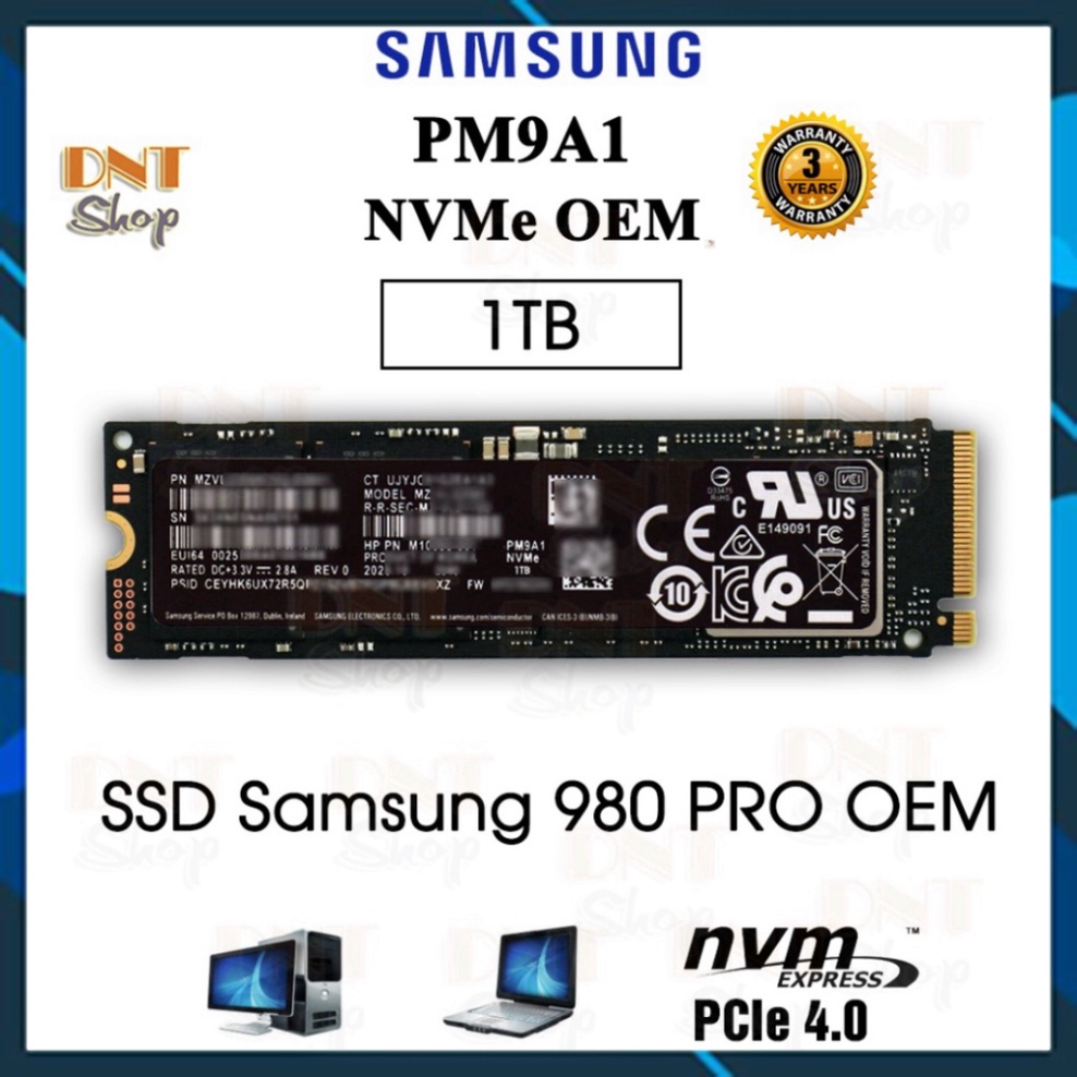 Ổ cứng SSD Samsung NVMe PM9A1 1TB M.2 PCIe Gen4 x4 - OEM 980 PRO 1TB (MZ-VL21T00) - Giảm giá kịch sàn