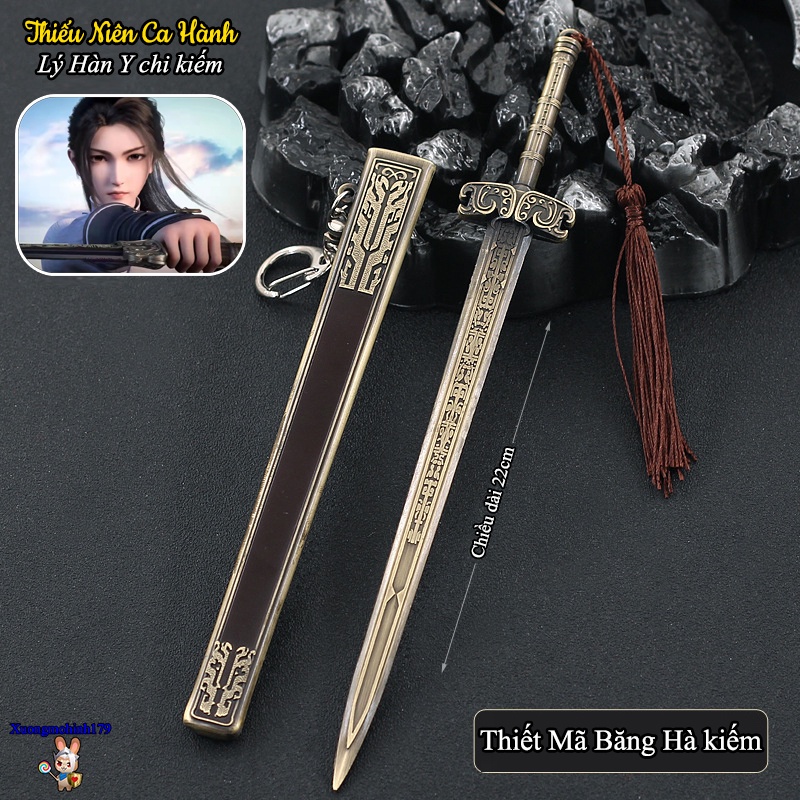 Mô hình Thiếu Niên Ca Hành Lý Hàn Y Thiết mã băng hà kiếm 22cm kim loại