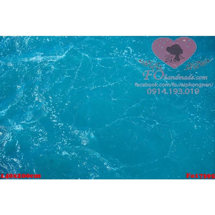 Phông nền chụp ảnh 3d họa tiết nước biển xanh, đặc sản mùa hè tươi mát làm phông chụp hình size 150x200cm