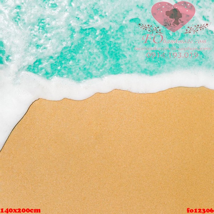 Phông nền chụp ảnh 3d họa tiết nước biển xanh, đặc sản mùa hè tươi mát làm phông chụp hình size 100x150cm