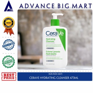 [AUTH PHÁP] Sữa Rửa mặt Cerave Hydrating Cleaner 473ml (chai to)