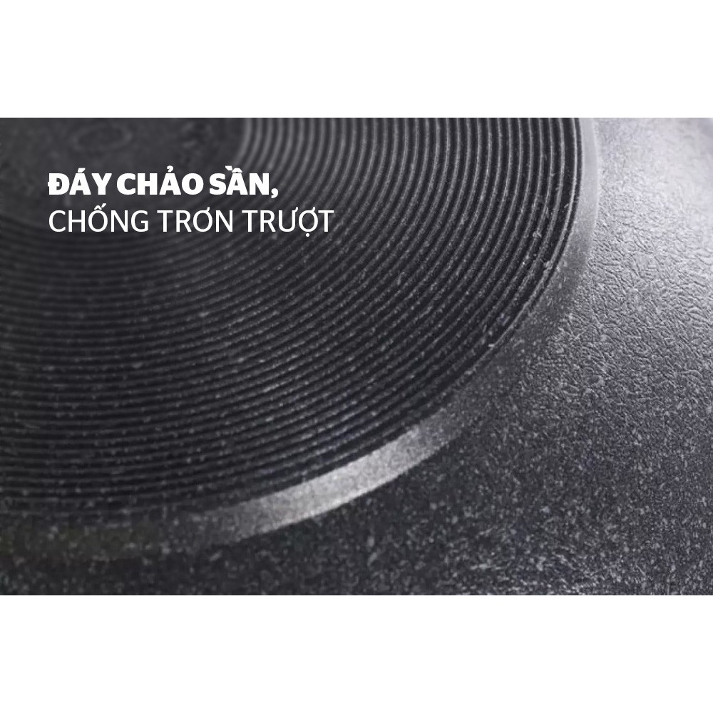 Chảo siêu bền đá sâu lòng Sunhouse 26-28cm SBDS26-SBDS28 không dùng trên bếp từ