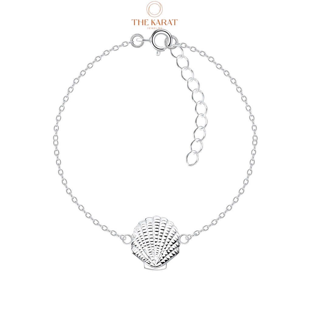 Vòng tay THE KARAT mặt sò làm từ Bạc 925 mạ vàng 14k, phong cách mùa hè xinh xắn trẻ trung Shell Bracelet