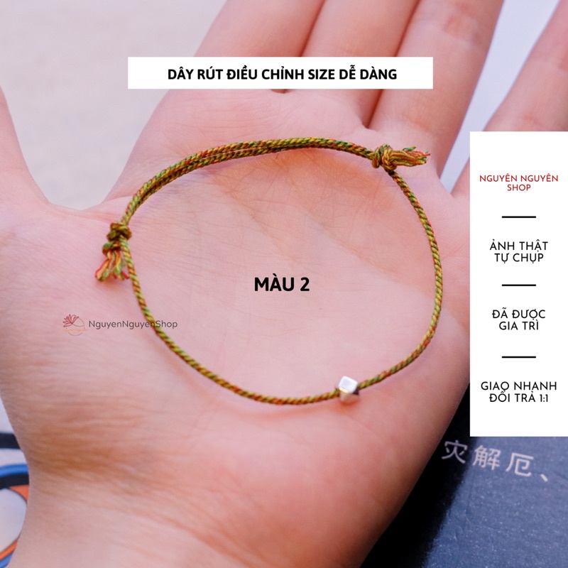 🔥 Vòng tay chỉ ngũ sắc mix bi bạc S925, tránh tiêu cực tăng may mắn - Đã gia trì