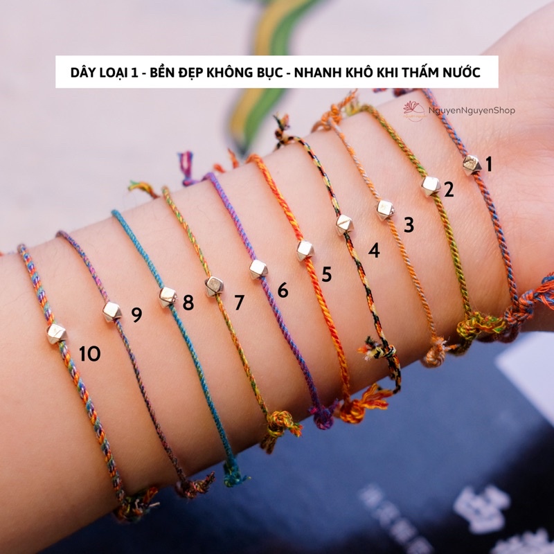 🔥 Vòng tay chỉ ngũ sắc mix bi bạc S925, tránh tiêu cực tăng may mắn - Đã gia trì