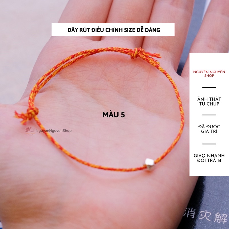 🔥 Vòng tay chỉ ngũ sắc mix bi bạc S925, tránh tiêu cực tăng may mắn - Đã gia trì