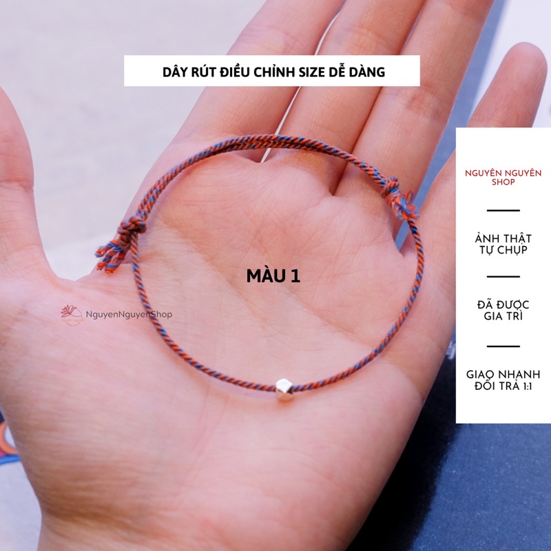 🔥 Vòng tay chỉ ngũ sắc mix bi bạc S925, tránh tiêu cực tăng may mắn - Đã gia trì