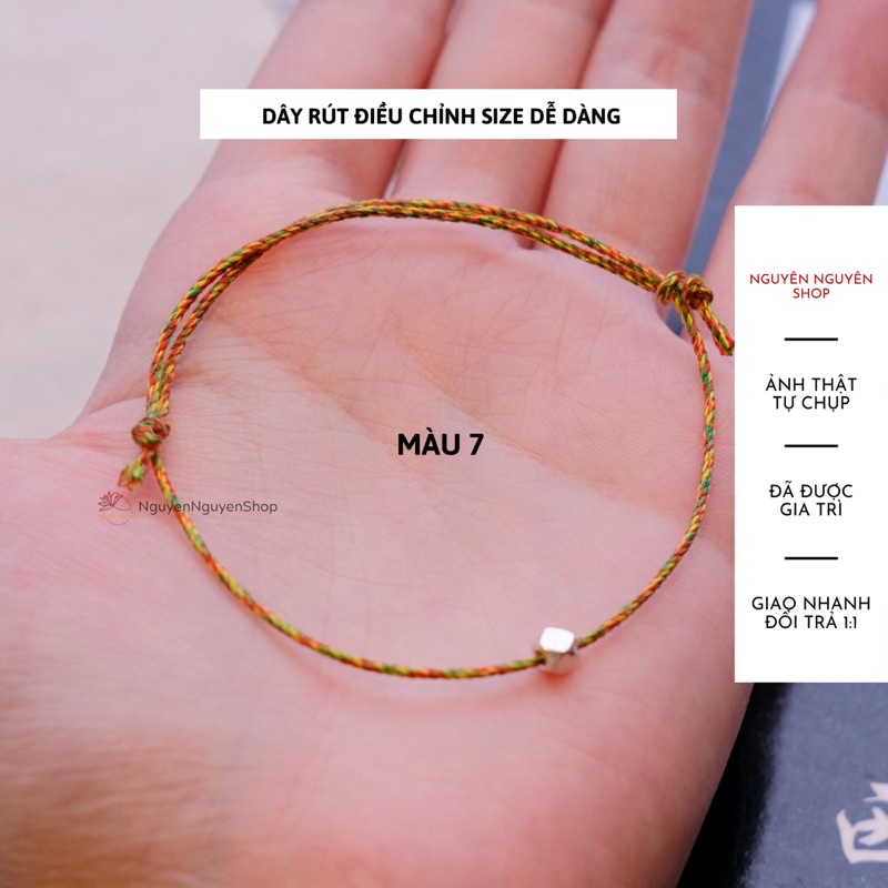 🔥 Vòng tay chỉ ngũ sắc mix bi bạc S925, tránh tiêu cực tăng may mắn - Đã gia trì