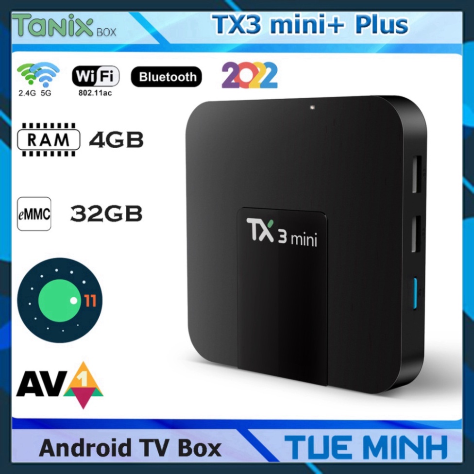 Android TV Box TX3 mini+ Plus 2022 - Amlogic S905W2, Ram 4GB, Android 11 - Giảm giá kịch sàn