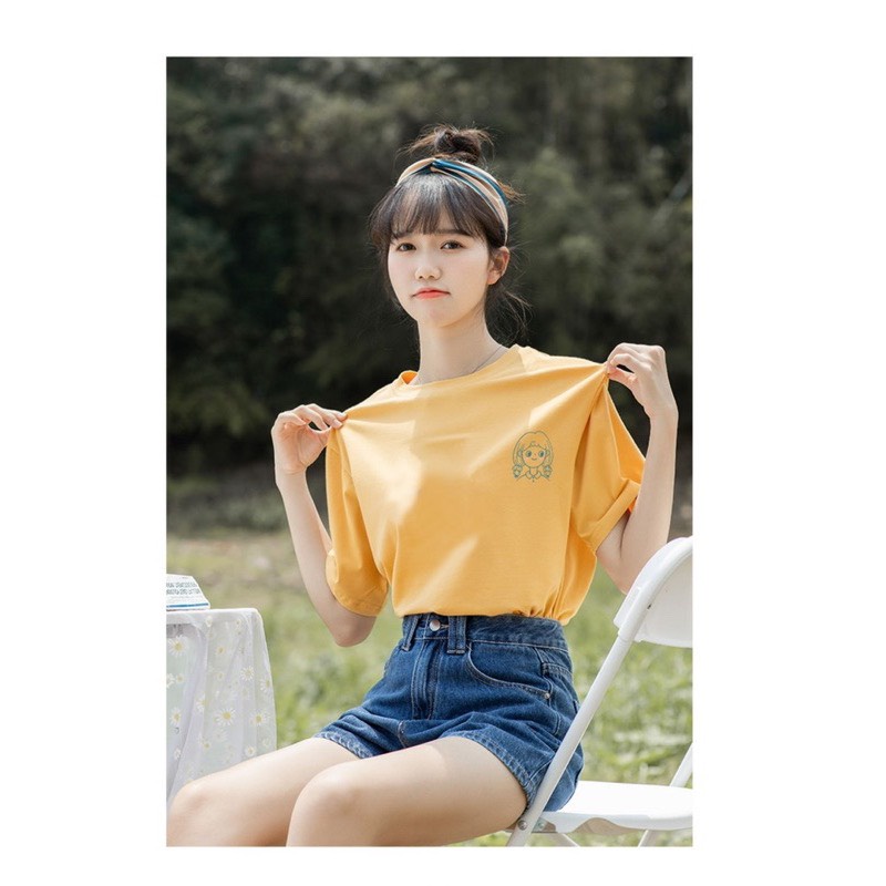 Áo thun cotton in hình ALICEVN1990, áo thun nữ  trẻ trung in hình giá rẻ chất cotton 100%