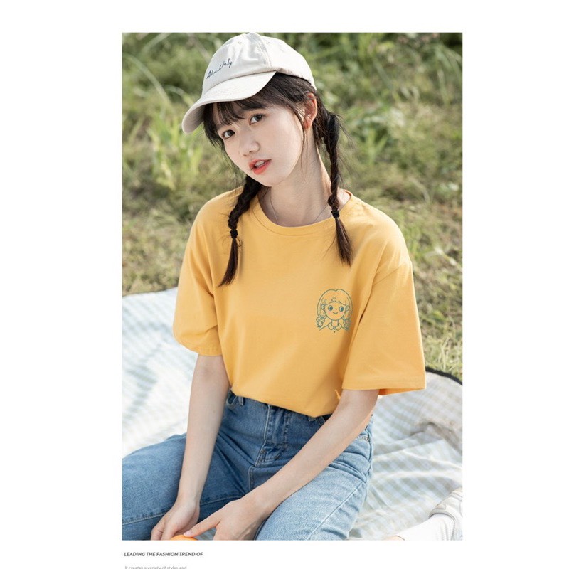 Áo thun cotton in hình ALICEVN1990, áo thun nữ  trẻ trung in hình giá rẻ chất cotton 100%