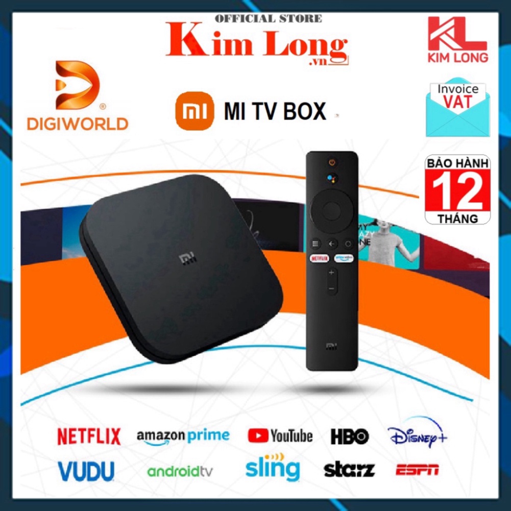Tivi box Xiaomi Mibox S 4K 4K (3840×2160p) 60fps Bluetooth 4.2 HDR - Chính hãng Digiworld Bảo hành 12 tháng - Giảm giá k