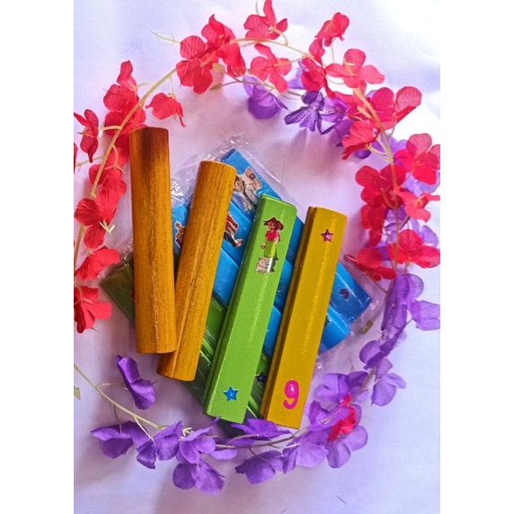 Thanh phách gõ nhạc - Dụng cụ học nhạc mầm non , thanh phách gỗ dạy âm nhạc cho học sinh ( bán theo cặp 2 cái