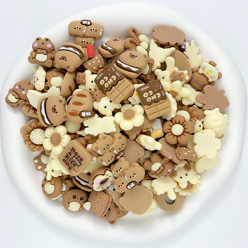 Set 10 charm trang trí làm đồ handmade, sticker gắn bình nước cá nhân, giao hình ngẫu nhiên