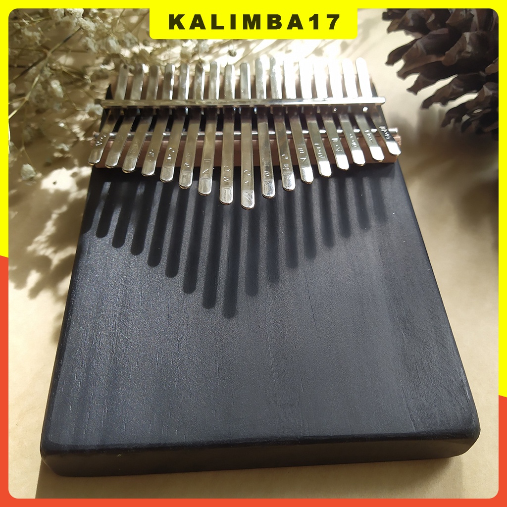 Đàn kalimba 17 phím hình chữ nhật nhiều màu KL34, Kalimba rẻ nguyên khối khắc hình dễ thương tặng kèm phụ kiện