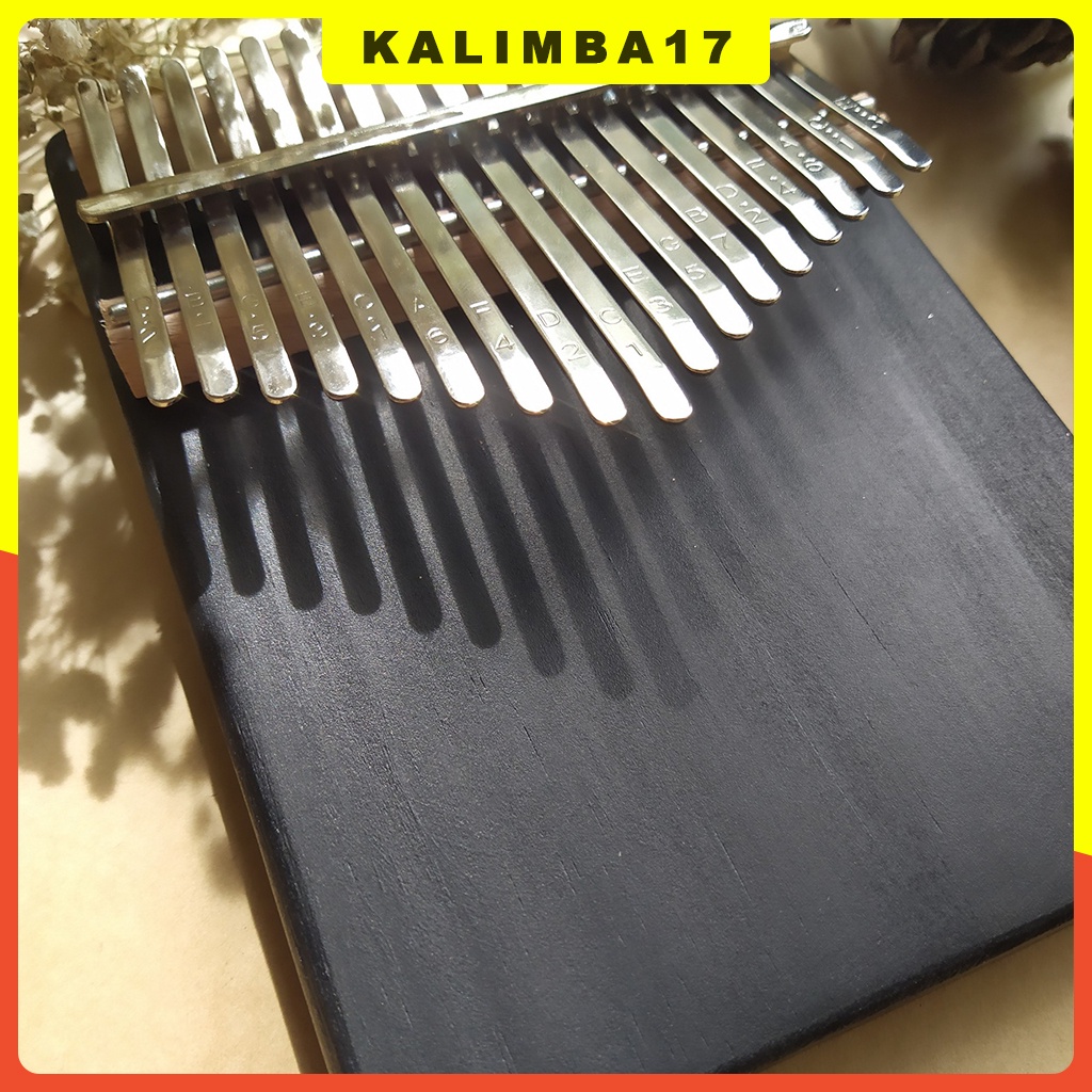Đàn kalimba 17 phím hình chữ nhật nhiều màu KL34, Kalimba rẻ nguyên khối khắc hình dễ thương tặng kèm phụ kiện