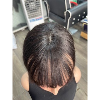 Che hói tóc thật 4D mini có mái, Tóc mái giả Shop Tóc Anh Quân phong cách trẻ trung tóc thật 100%, uốn duỗi nhiệt được