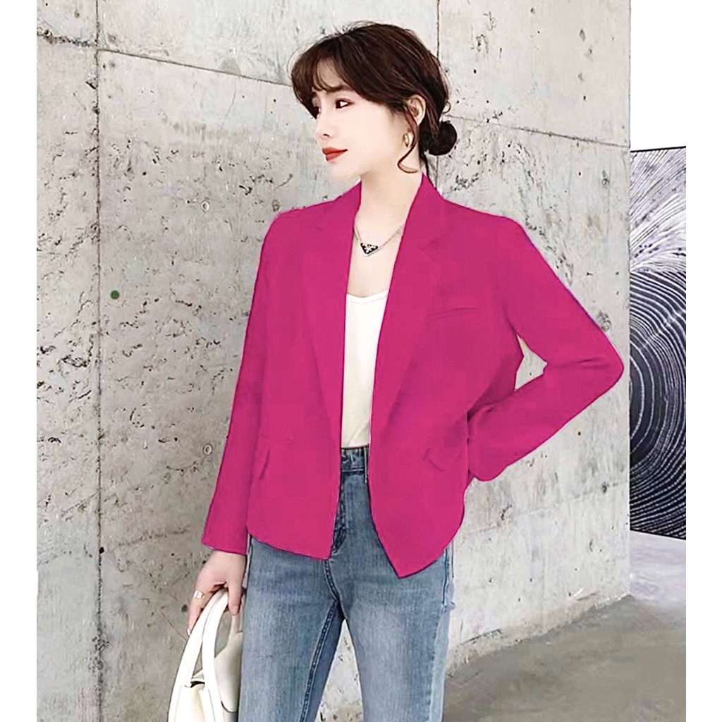 ( Hàng Đẹp - Có Clip ) Áo Khoác Vest Blazer Nữ 2 Nút Form Ngắn Vừa Hàng Đẹp 2 Lớp Thoáng Mịn - BLA22079 | BigBuy360 - bigbuy360.vn