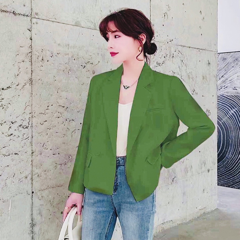 ( Hàng Đẹp - Có Clip ) Áo Khoác Vest Blazer Nữ 2 Nút Form Ngắn Vừa Hàng Đẹp 2 Lớp Thoáng Mịn - BLA22079 | BigBuy360 - bigbuy360.vn