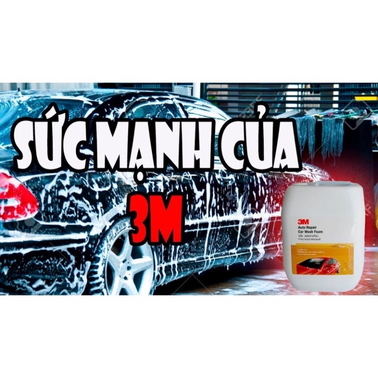 Chai xà bông bọt tuyết đậm đặc rửa xe máy, xe ô tô, nước rửa xe bọt tuyết 3M car wash foam 500ML , 1L
