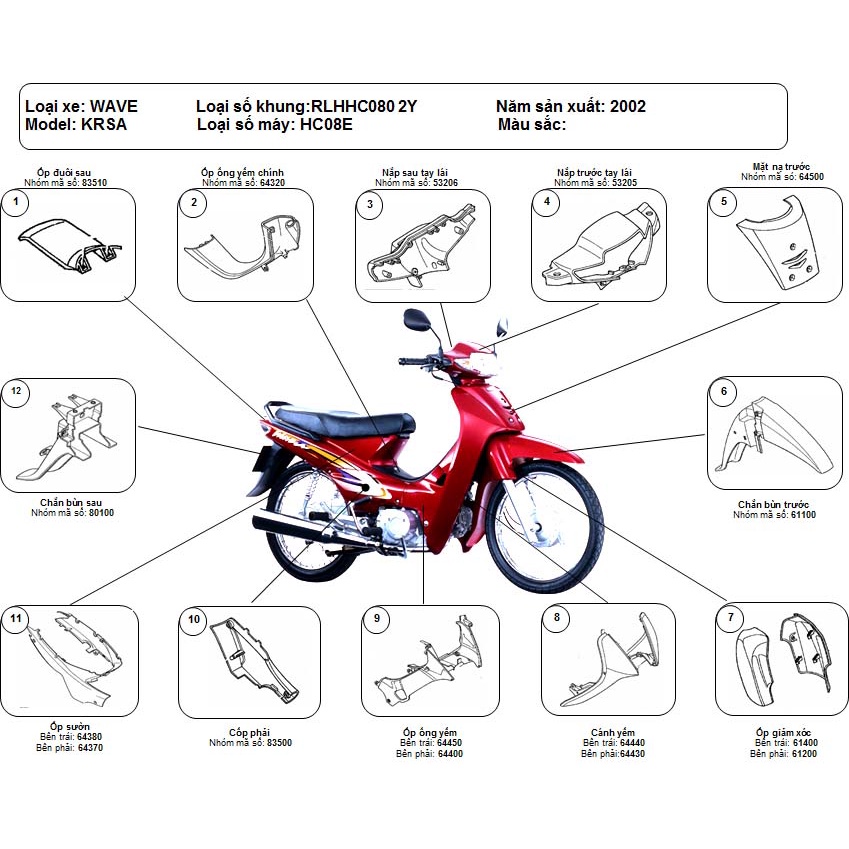 HONDA Pha Đèn Wave @ Đời Đầu 33110KRS861