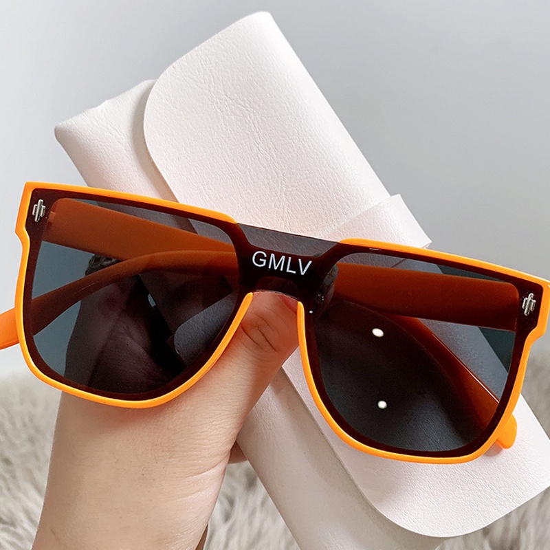 Kính Chống Nắng Một Mảnh Gọng Vuông Lớn Bảo Vệ Tia UV Lái Xe Ngoài Trời Xanh Lá Vàng Dành Cho Bé Trai Và Bé Gái