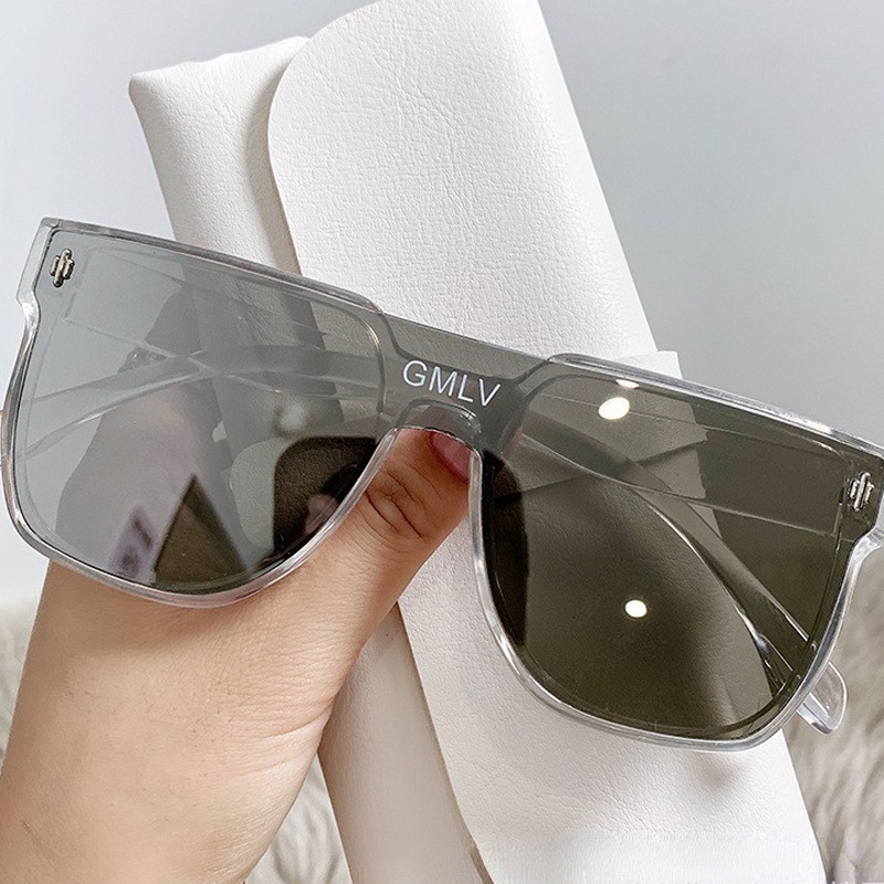 Kính Chống Nắng Một Mảnh Gọng Vuông Lớn Bảo Vệ Tia UV Lái Xe Ngoài Trời Xanh Lá Vàng Dành Cho Bé Trai Và Bé Gái