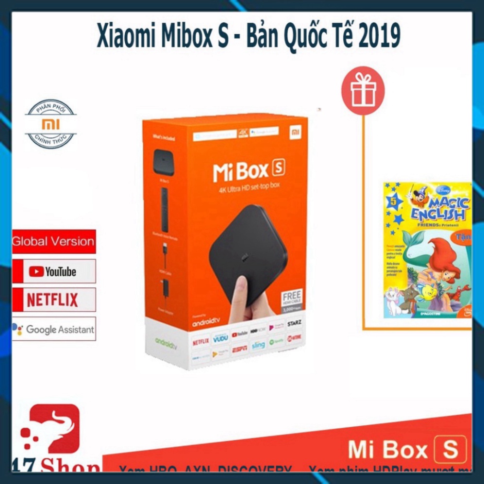 Android Tivi Box Xiaomi Mibox S 4K 2019 Bản Quốc Tế Tiếng Việt tìm kiếm giọng nói - phân phối chính hãng - Giảm giá kịch