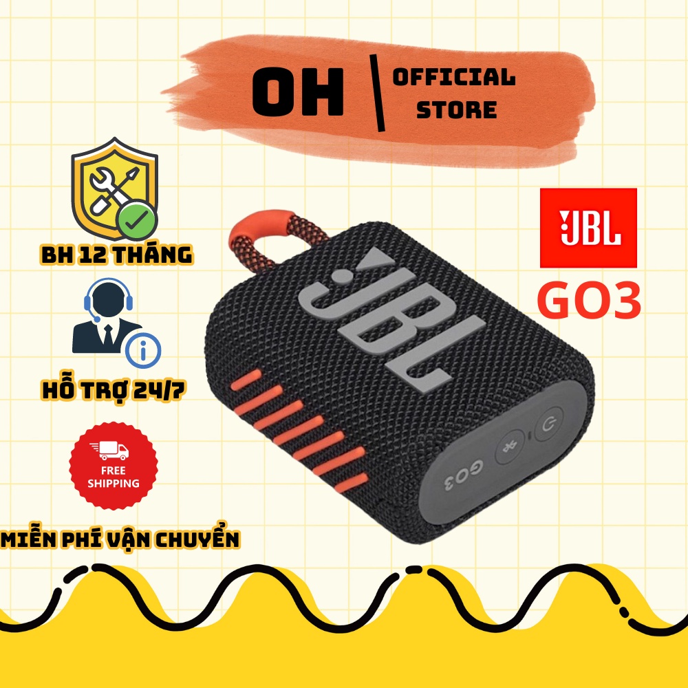 Loa Bluetooth JBL Go 3 Thế Hệ Mới Wireless V5.0🔥Bảo Hành 12 Tháng