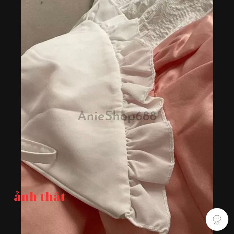 Đầm Babydoll Tay Phồng Cổ Bèo Tiểu Thư Váy Đầm Baydoll Hồng Dáng Ngắn Đi Chơi Dạo Xinh Xắn ,Váy Babydoll Cổ Bèo ANIESHOP