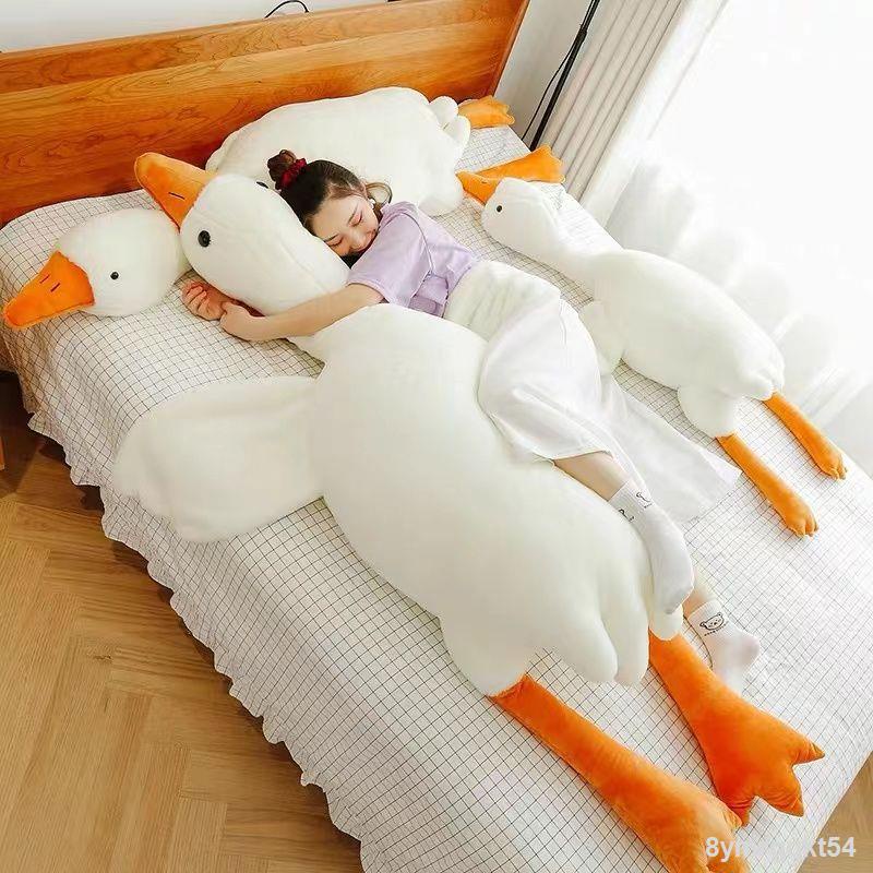 ❡❍Lớn Ngỗng Trắng Sang Trọng Đồ Chơi Ngỗng Lớn Búp Bê Vịt Búp Bê Búp Bê Bé Gái Gối Ngủ Cho Trẻ Em Quà Tặng Sinh Nhật