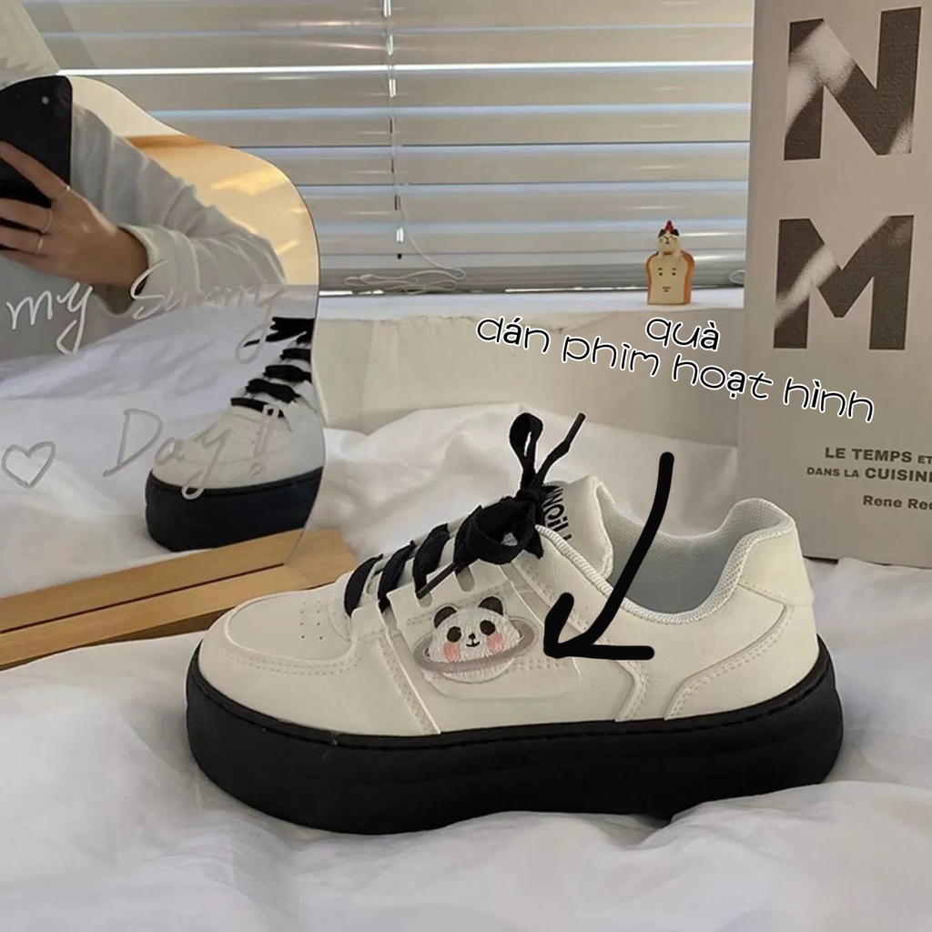One more shoes⭐Giày Thể Thao Nữ Phong Cách Hàn Quốc Thời Trang Tất Cả Giày Nữ Miễn Phí Hình Dán Hoạt Hình