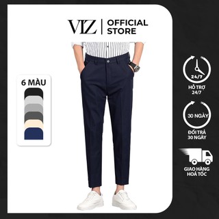 Quần Âu Nam Xanh Than Cao Cấp VIZ Official, Quần Tây Nam Công Sở Chất Vải Co Giãn 4 Chiều Dáng Chống Nhăn, Chống Xù