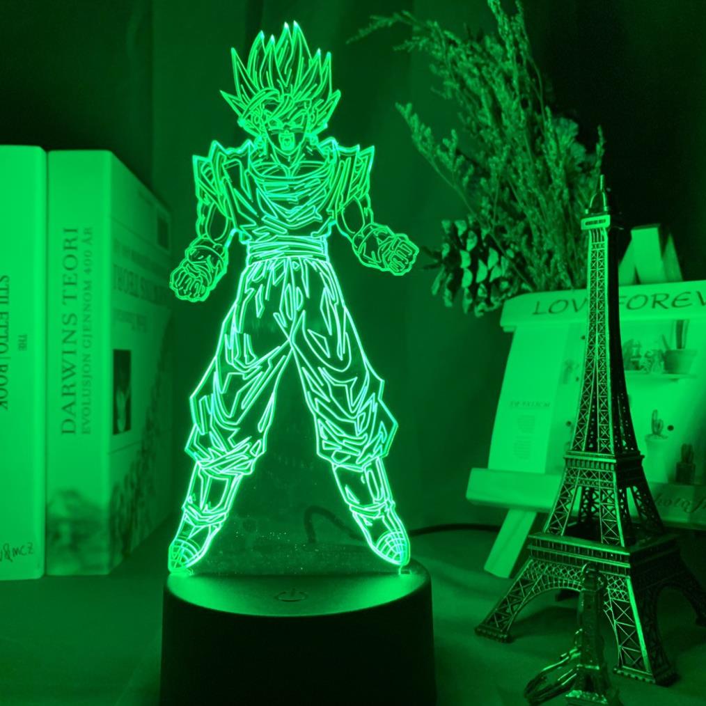Đèn ngủ 3D Anime Mẫu Dragon Ball Goku Super Saiyan Trang Trí Phòng - Quà tặng