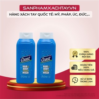 Sữa tắm gội Coast chai lớn cho nam - Làm sạch cơ thể, hương thơm mát của các loại cây - Chai 946ml